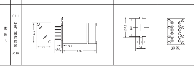 DD-1/60接地繼電器外形及開孔尺寸2 DD-1/60接地繼電器外形及開孔尺寸2