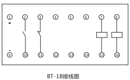 BT-1B/0.2同步檢查繼電器內(nèi)部接線及外引接線圖 BT-1B/0.2同步檢查繼電器內(nèi)部接線及外引接線圖