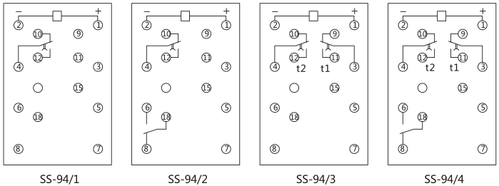 SS-94/4時(shí)間繼電器接線(xiàn)圖及外引接線(xiàn)圖片 SS-94/4時(shí)間繼電器接線(xiàn)圖及外引接線(xiàn)圖片