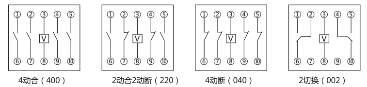 JY-16A中間繼電器內(nèi)部接線圖及外引接線圖 JY-16A中間繼電器內(nèi)部接線圖及外引接線圖