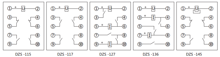 DZS-145延時(shí)中間繼電器內(nèi)部接線圖及外引接線圖 DZS-145延時(shí)中間繼電器內(nèi)部接線圖及外引接線圖