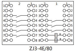ZJ3-4E/80接線圖 ZJ3-4E/80接線圖