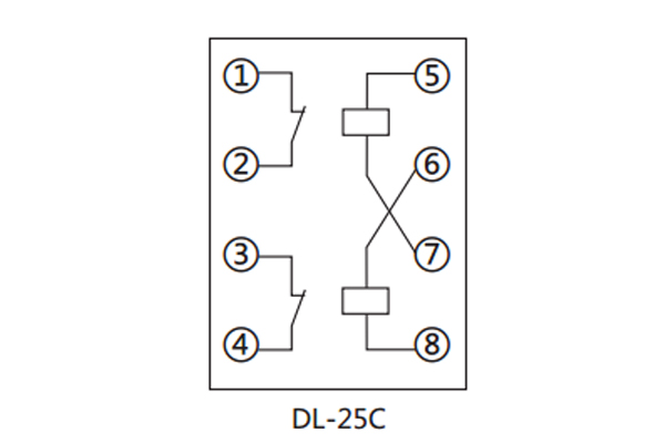DL-25C內(nèi)部接線及外引接線圖 DL-25C內(nèi)部接線及外引接線圖(背視圖)1.jpg